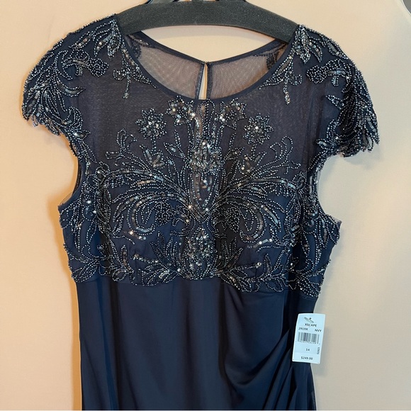 XSCAPE Navy Floor Length  Evening Gown
NWT (Firm Price) - Picture 9 of 12